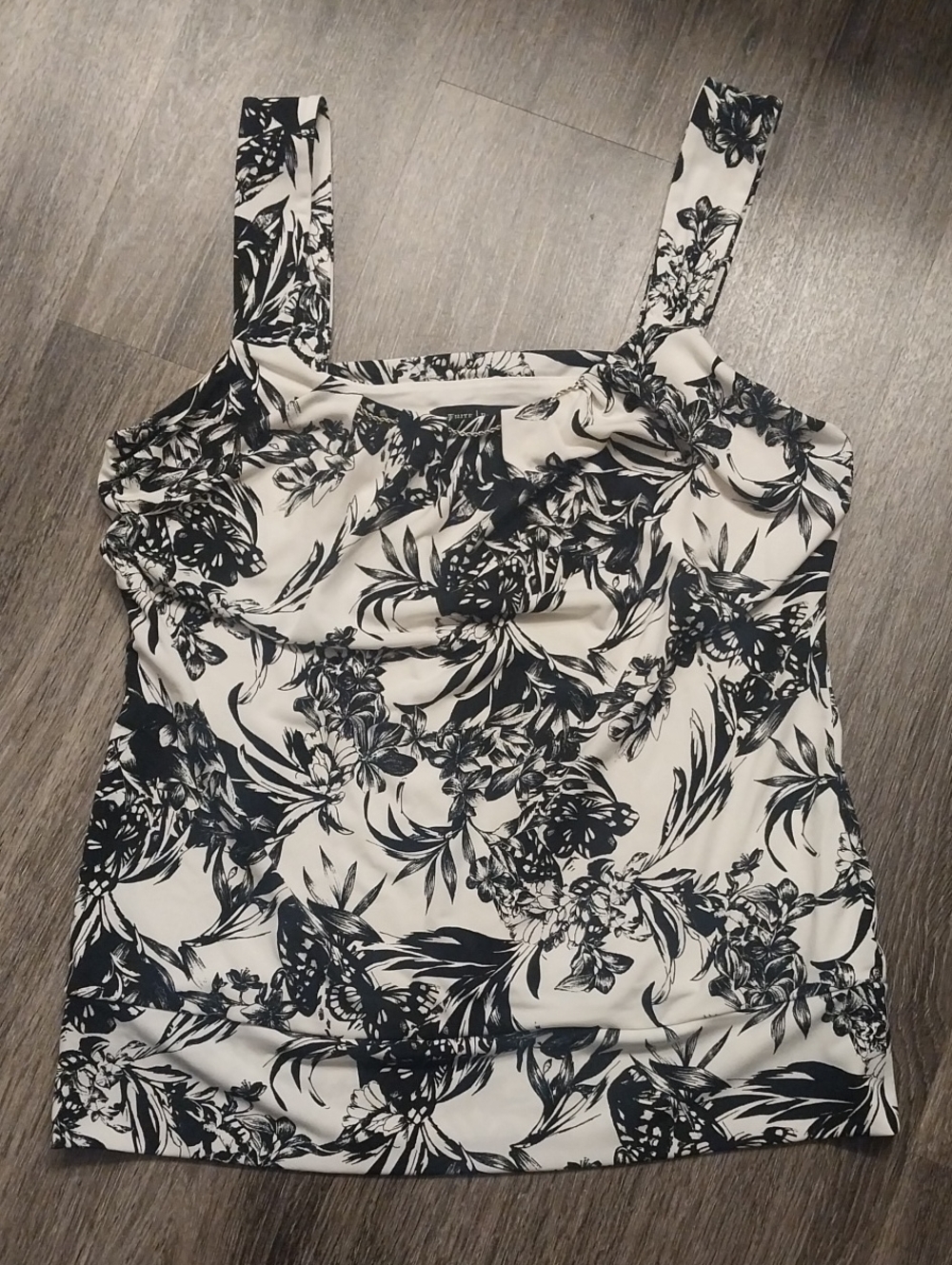 WHBM Floral Square-Neck Tank